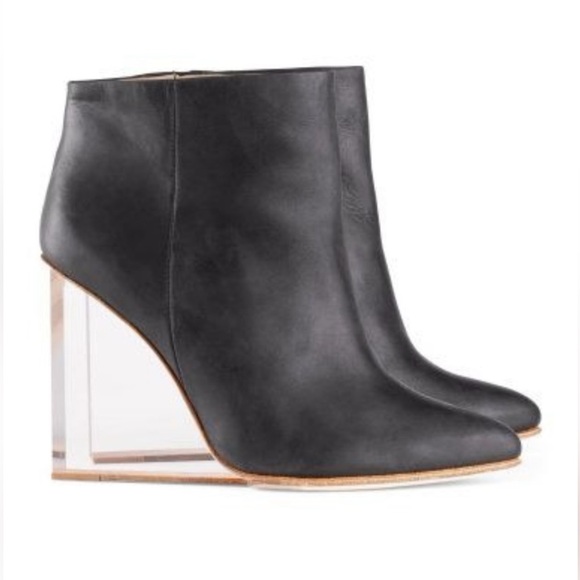 ✨MAISON MARTIN MARGIELA x H&M✨Lucite Heel Leather Booties - Picture 2 of 9